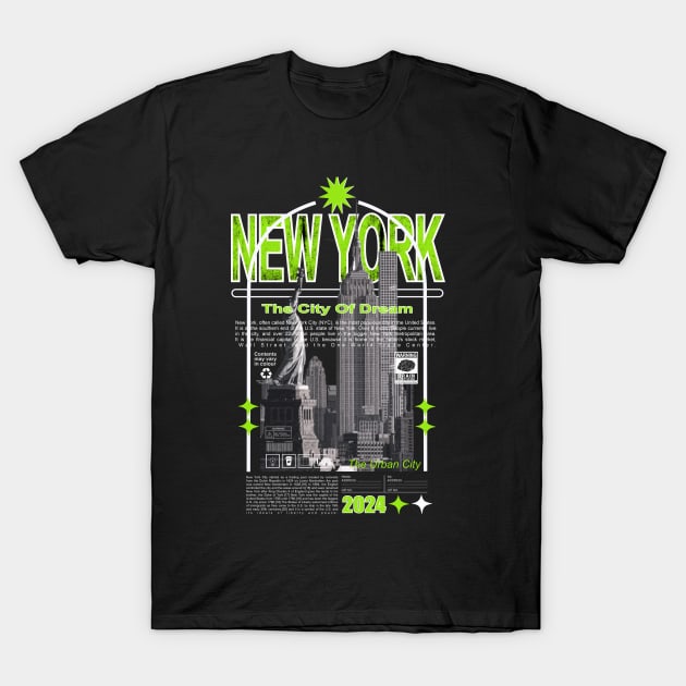 New York Design T-Shirt T-Shirt by Kukuh_handal